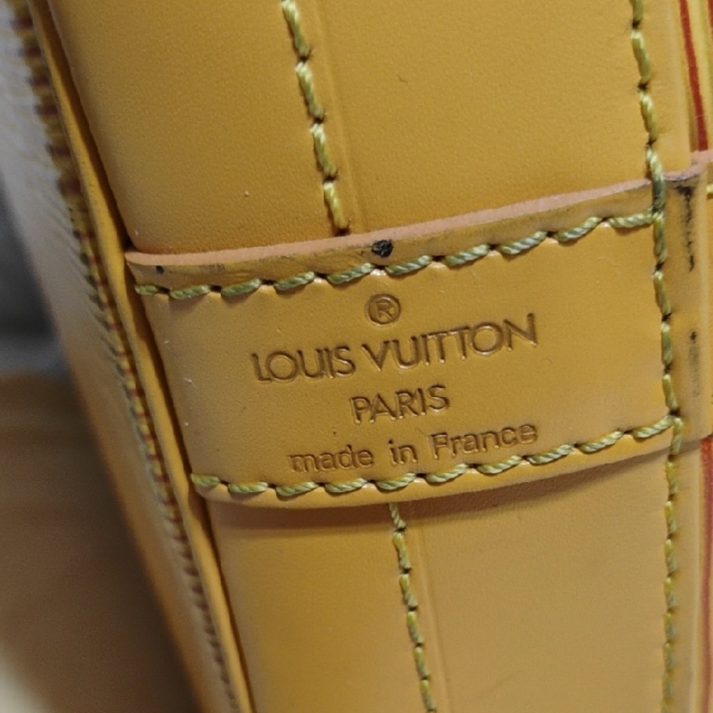 SALE! Auth Louis Vuitton Mustard Yellow Epi Leather Bucket/Shoulder Bag W/DB - Picture 7 of 16